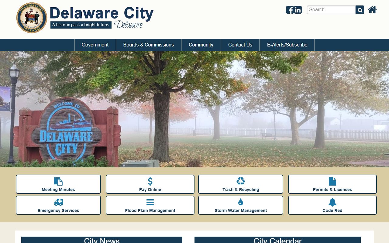 Delaware City white pages town official website directory