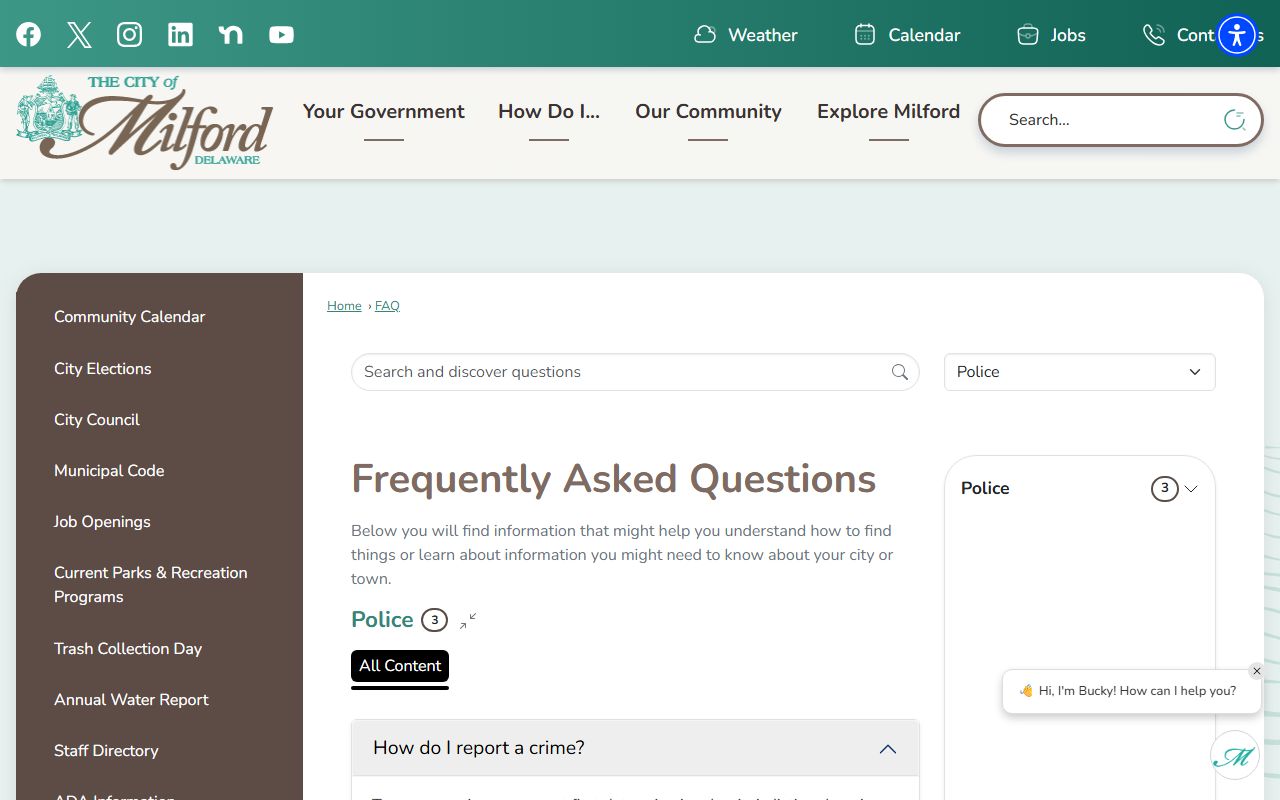 Milford white pages Milford Police Department FAQ page