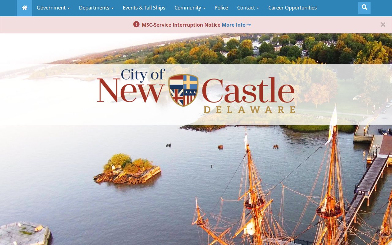 New Castle white pages city official website directory