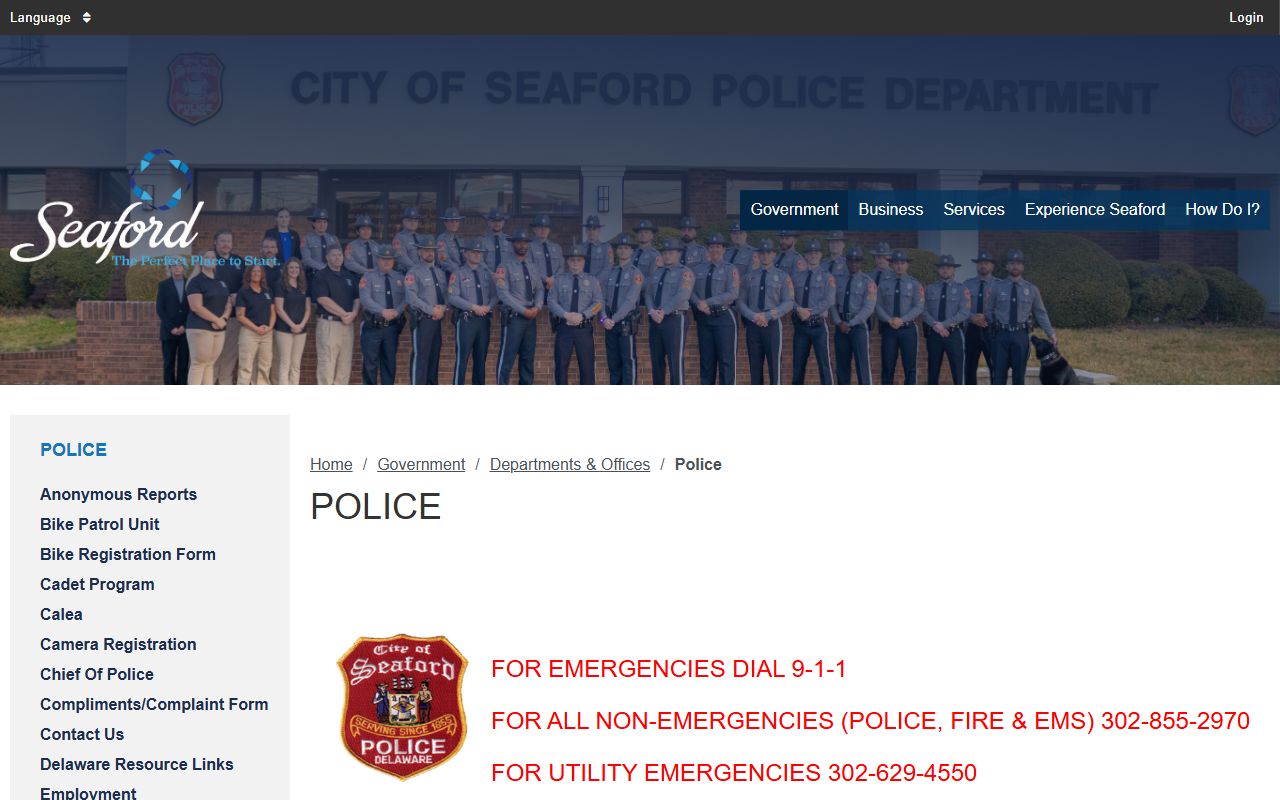 Seaford white pages Seaford Police Department records page