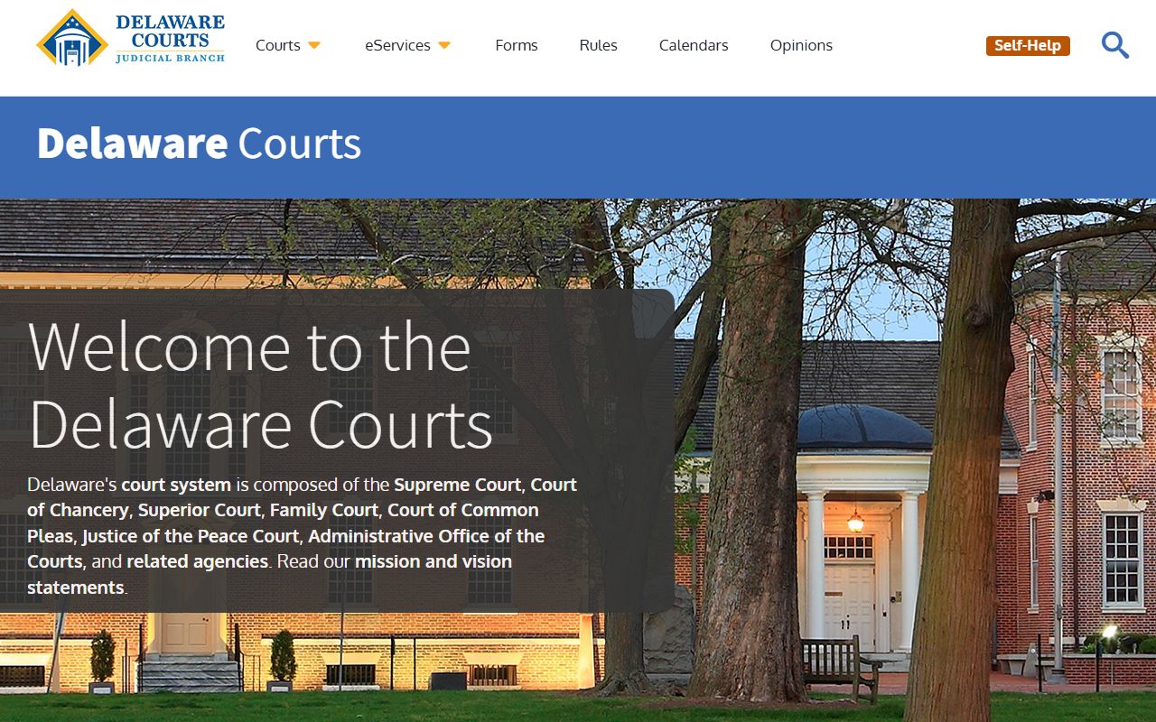 Delaware Administrative Office of the Courts white pages and records portal